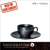 Kaffeetasse 0,23l mit Untertasse - (Schwarz)